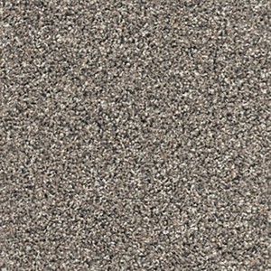 Zbliżenie wykładziny dywanowej na metry, melanż w odcieniach szarości i brązu.