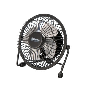 Czarny wentylator stołowy t.b.t.