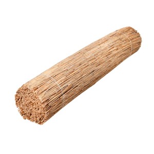 Zrolowana mata trzcinowa, 120x600 cm, na balkon i ogrodzenie jako naturalny ekran prywatności.