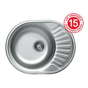 Zlewozmywak t.b.t. ze stali nierdzewnej z ociekaczem.