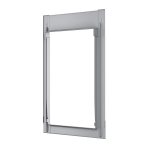 Srebrna rama do okna dachowego. Pusta rama bez szyby.