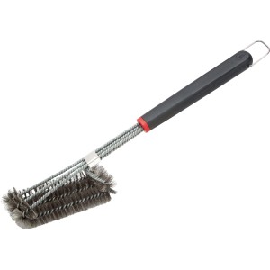 Szczotka do grilla Jamestown z 3-stronną głowicą do czyszczenia grilla.