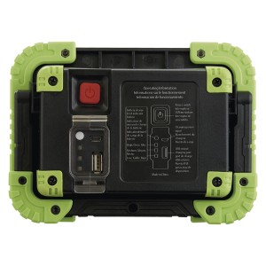 Widok z tyłu lampy t.b.t. z elementami sterującymi i portami.