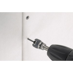 wolfcraft Nasadka wkrętarska do wykończeń wnętrz w użyciu: wkręt wkręcany w płytę gipsowo-kartonową.