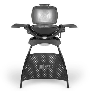 Weber Q1400 elektryczny grill stojący ze stolikami, 2200 W, idealny na balkon i taras.