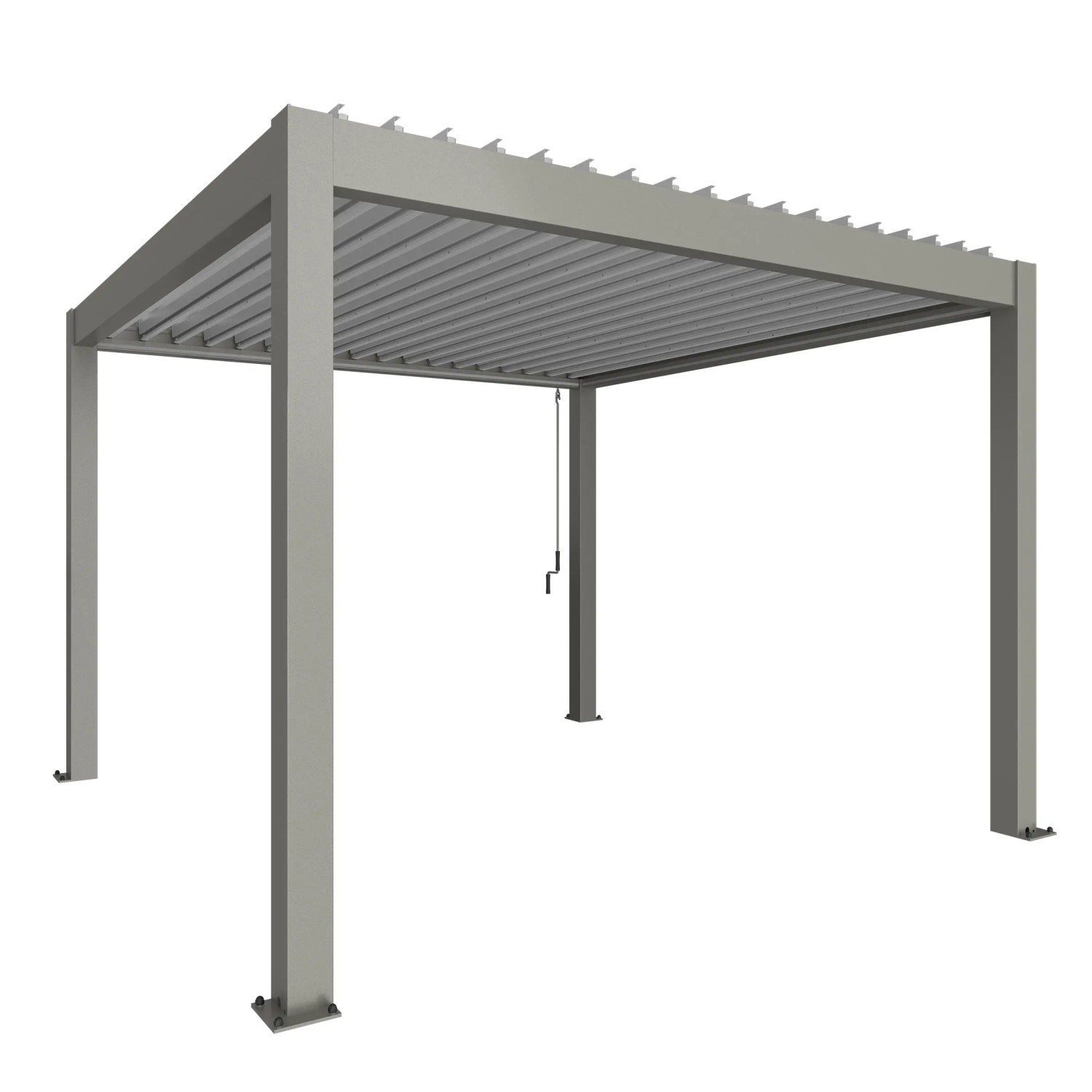 Biohort Pergola 255 cm x 367,5 cm x 367,5 cm kwarc-szary/srebrny metalik