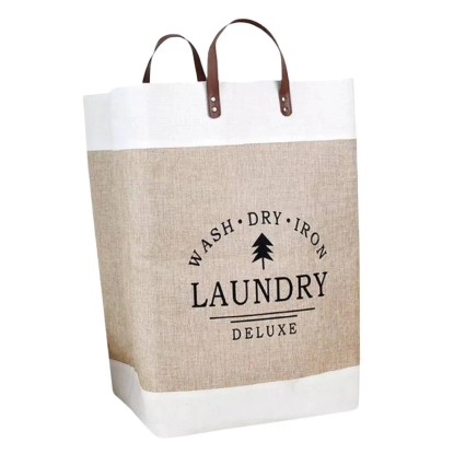 EVG Kosz na pranie LKO-16 biel i bambus