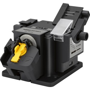 Specjalna maszyna t.b.t. do ostrzenia narzędzi, z tarczą szlifierską i urządzeniami regulacyjnymi.