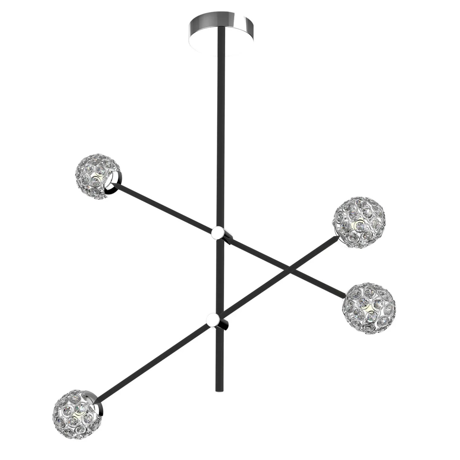 Candellux Lampa wisząca PAKSOS 4x5W G9 czarna