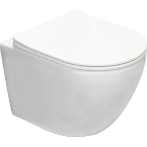 Miska WC Lazio wirowa  z deską wolnoopadającą 35x37x48,5
