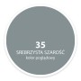 Próbka koloru srebrnoszarego nr 35 do farb ściennych. Kolor poglądowy do aranżacji wnętrz.