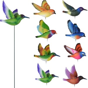 Dekoracyjne ozdoby ogrodowe: Różne wzory ptaków do dekoracji ogrodu.