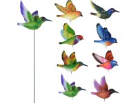 Kolorowy ptak (dekoracja na piku) mix - wys. 69 cm