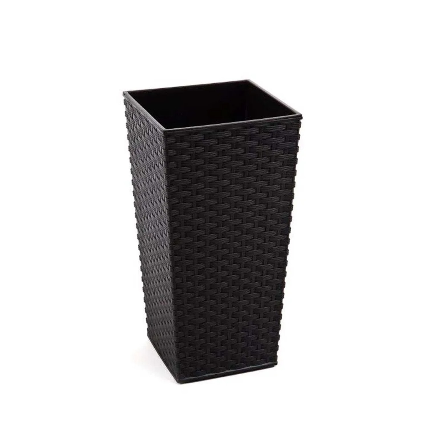 Lamela Doniczka FINEZJA rattan czarna 40 cm
