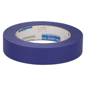 Rolka niebieskiej taśmy maskującej Blue Dolphin, odpowiednia do malowania i maskowania.