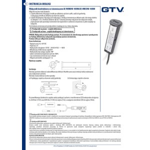 Ściemniacz czujnika taśmy LED GTV do szafek i mebli.