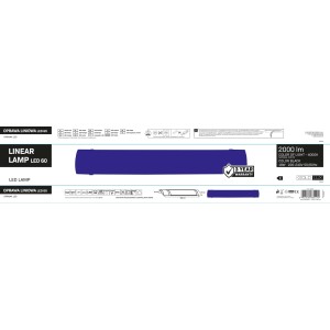 Zdjęcie lampy podszafkowej t.b.t., liniowa lampa LED w kolorze niebieskim.