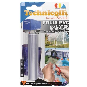 Technicoll Zestaw naprawczy do folii PVC, przezroczysty, do klejenia PVC, idealny do napraw folii.