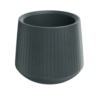 Prosperplast Donica Coro Ethick Round Bowl grafitowa - 48x48x42 cm