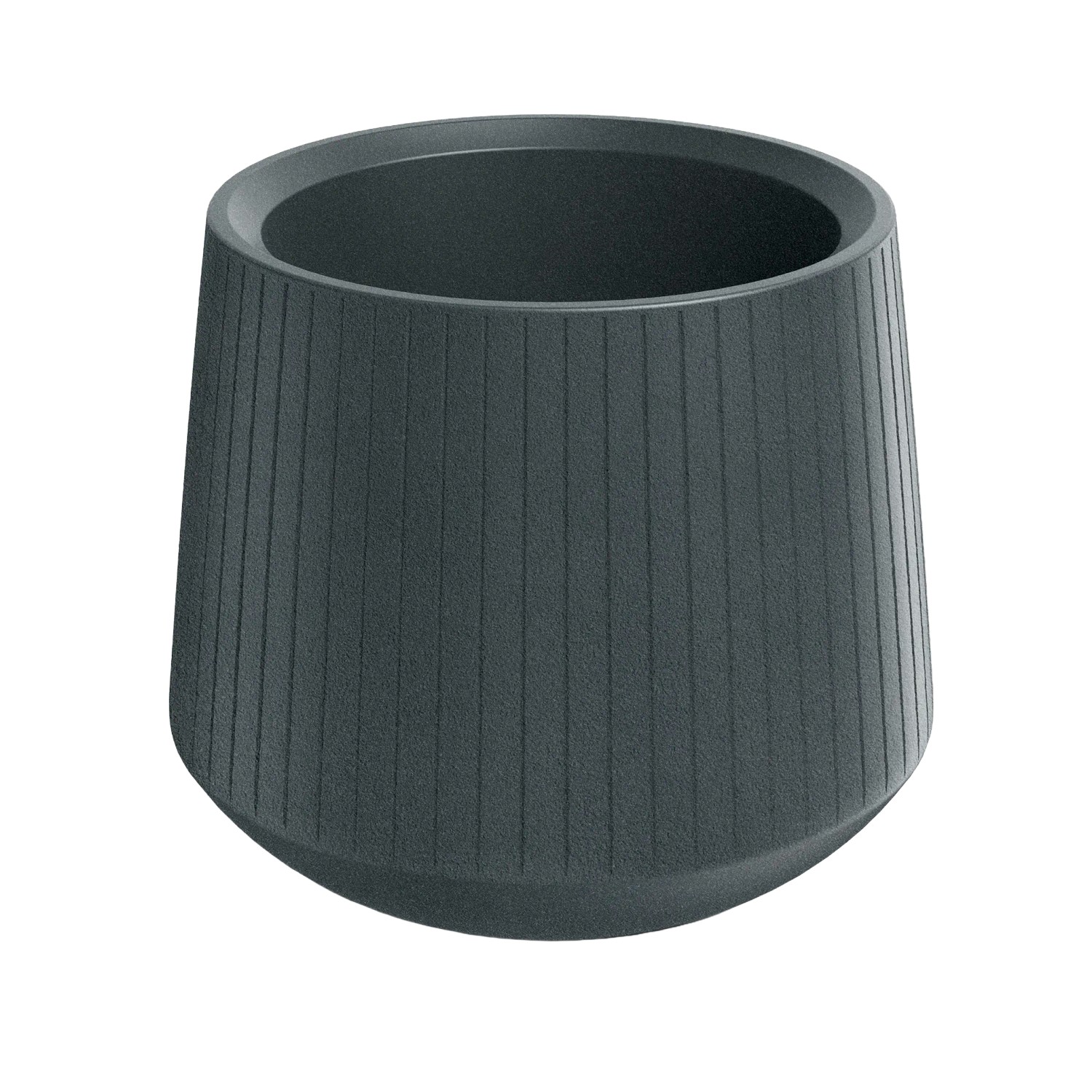 Prosperplast Donica Coro Ethick Round Bowl grafitowa - 48x48x42 cm