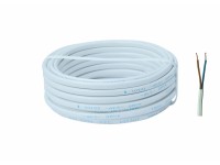 Przewód OMYp 2x1,5 biały 300/300V 10 m