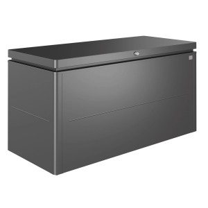 Biohort Loungebox Rozm. 160, ciemnoszary metalik, idealny do przechowywania artykułów ogrodowych i poduszek.