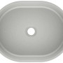 Owalna umywalka nablatowa w kolorze szarym, nowoczesny design do łazienki.
