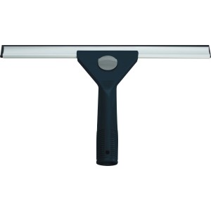 Ściągaczka do okien z niebieską rączką do czyszczenia bez smug. Idealna do okien i luster.