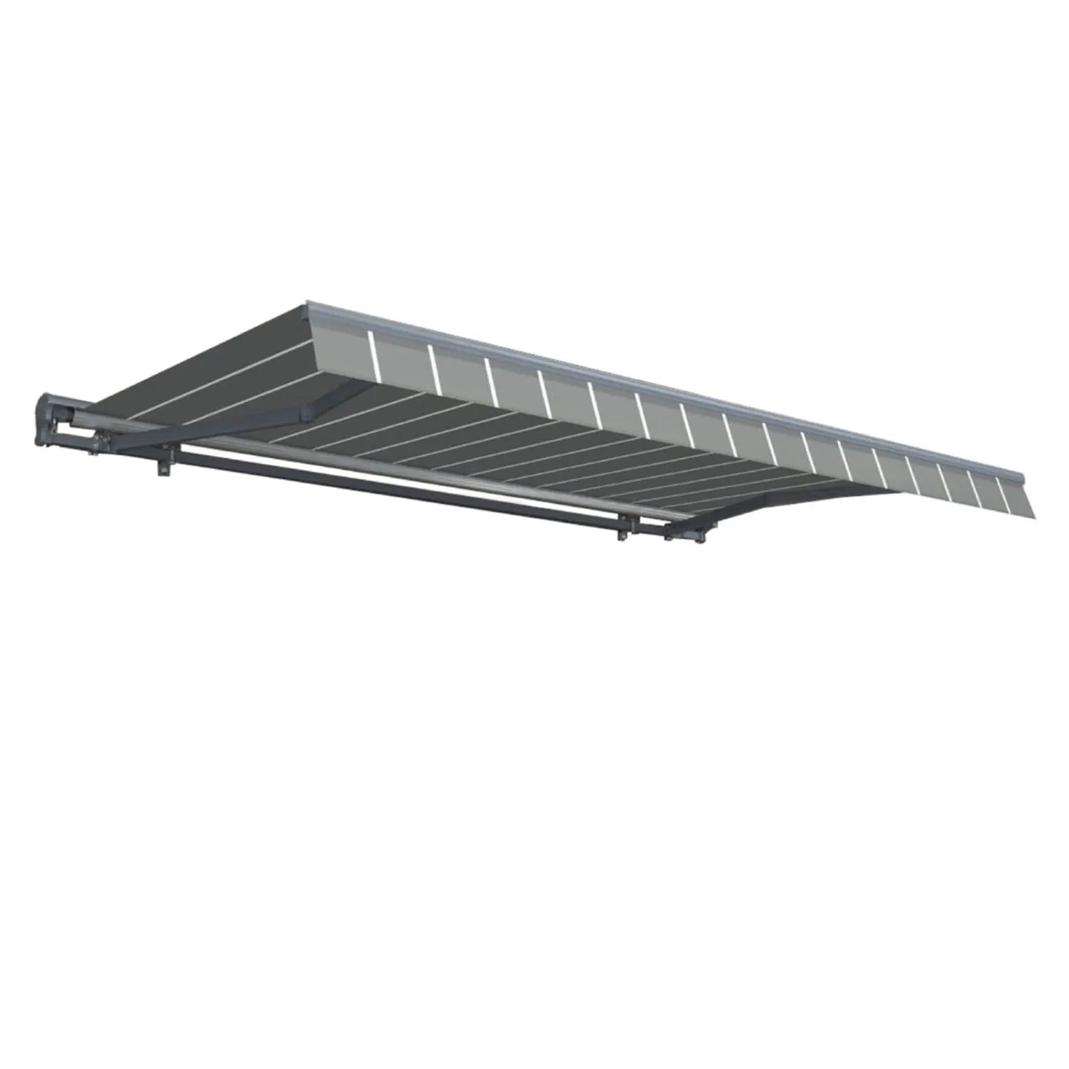 GUTROOF Markiza automatyczna Premium Grey/White szaro-biała - 4,0 x 3,0 m