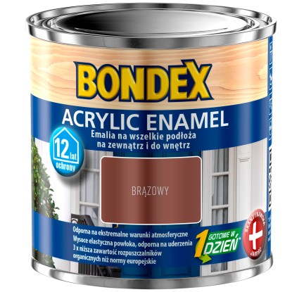 Bondex Acrylic Enamel Emalia akrylowa brązowy 250 ml