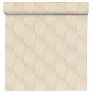 Tapeta flizelinowa Rasch Tropical House, beżowy wzór graficzny, wymiar rolki 10,05x0,53 m.