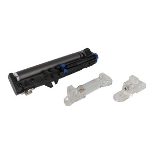 Prowadnica t.b.t. z przezroczystymi uchwytami.