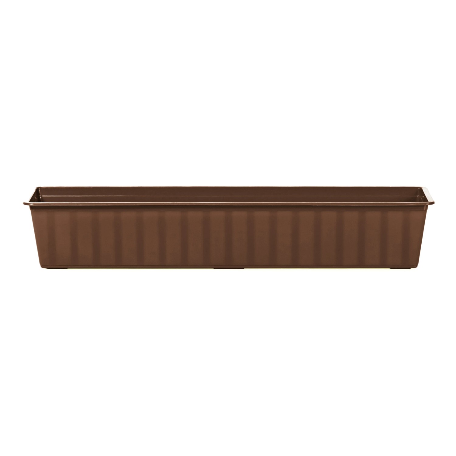 Prosperplast Skrzynka balkonowa plastikowa 80 cm brązowa