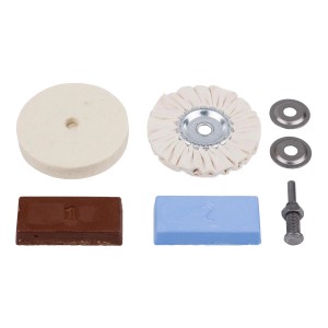 t.b.t. Akcesoria do wiertarek: tarcze polerskie, pasty polerskie i materiały mocujące.