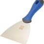 Szpachelka LUX Comfort 120 mm z niebieską rączką do prac murarskich i tynkarskich.