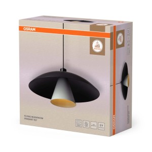 OSRAM Lampa wisząca DECOR FLYING MUSHROOM PEND 1xE27 15W czarna