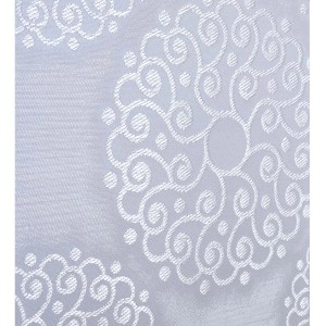 Haft Obrus świąteczny tkany ŚNIEŻYNKI 120x160 cm biały