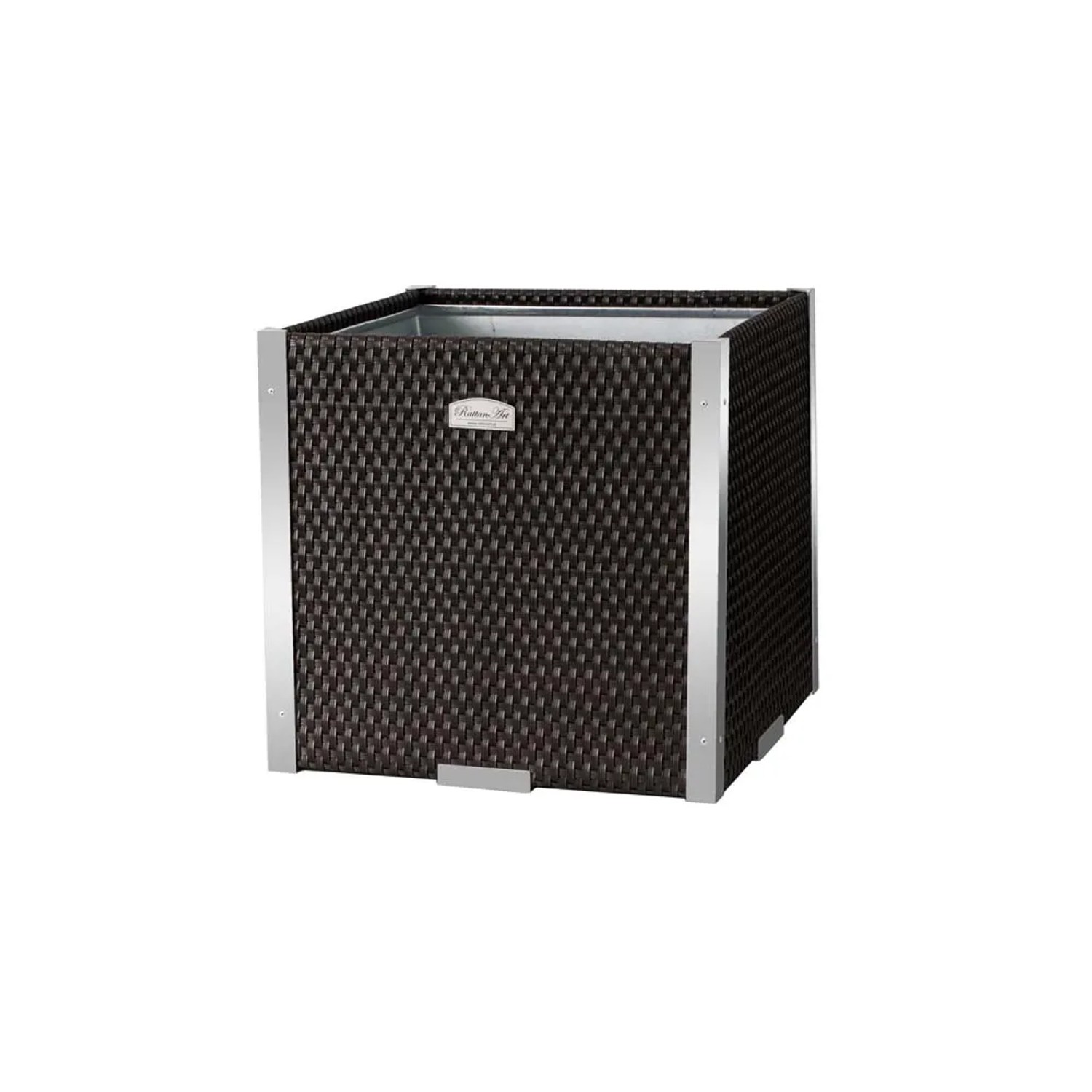 Donica ALU rattan beżowa - 46 x 46 x 46 cm