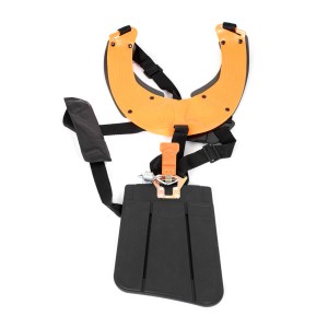 Szelki t.b.t. do kos i podkaszarek, zapewniające komfortową pracę w ogrodzie.