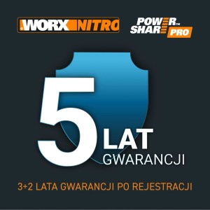 Worx 20V Dual Ładowarka WA3883: 5 lat gwarancji po rejestracji.