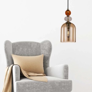 Light Prestige Lampa wisząca TROPEA 1xE27 max. 15W 13cm bursztyn
