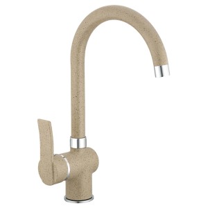 Bateria jednouchwytowa t.b.t. w kolorze beżowym z chromowanymi akcentami.