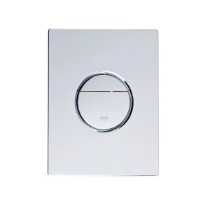 Grohe QuickFix WC Aktywacja Sail Chrom, plastikowy panel spłukujący z okrągłym przyciskiem.