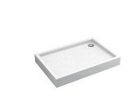 Schedpol Brodzik prostokątny Mittel 80x100 akryl biała struktura Schedpol Brodzik prostokątny Mittel 80x100 akryl biała struktura