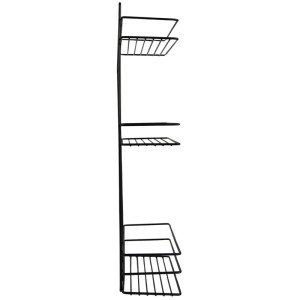 Sepio Półka Presto 3 półki prosta czarna 24x11x54