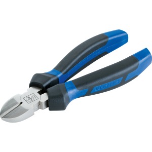 Obcinak boczny LUX Classic 160 mm z dwukomponentową rękojeścią w kolorze niebiesko-czarnym.