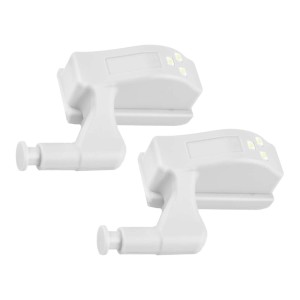 Dwie białe lampy podszafkowe t.b.t. do szafek.