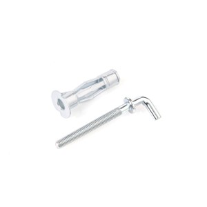 Fischer HM 5x37 metalowy kołek rozporowy z hakiem kątowym, odpowiedni do płyt gipsowo-kartonowych i gipsowo-włóknowych.