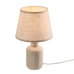 Candellux lampka stołowa MORI ceram. popielata 1xE14 40W abażur kość słoniowa