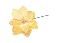 Poisencja na piku welurowa żółta - 6 cm